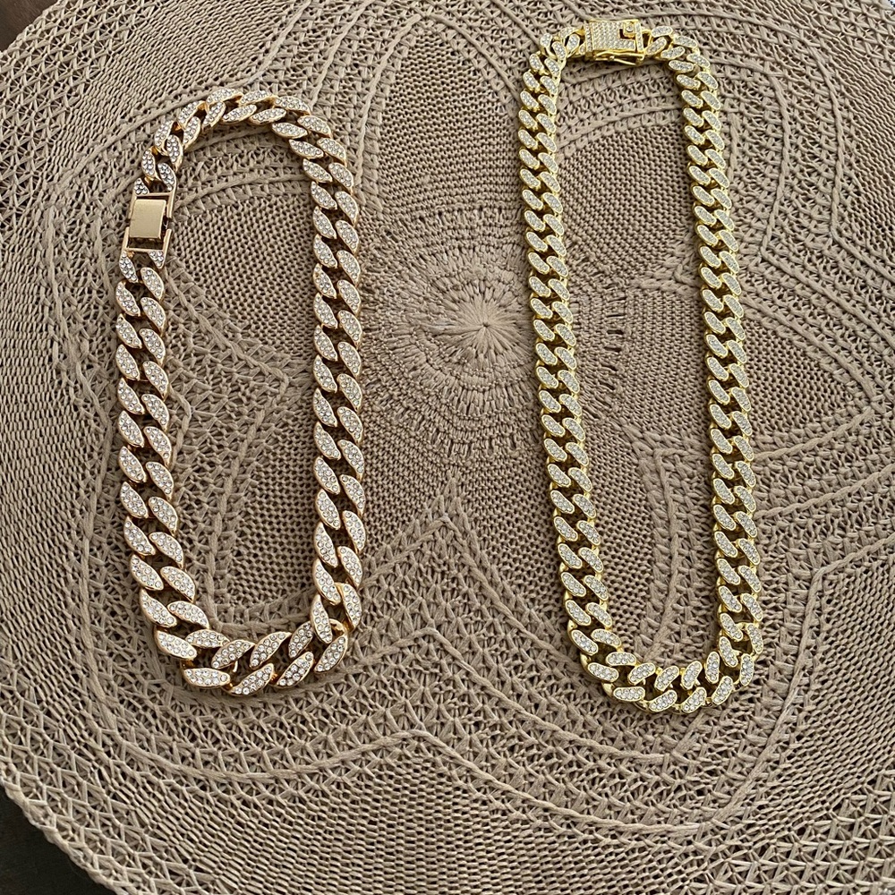 Gold Cuban Link Chain bundle